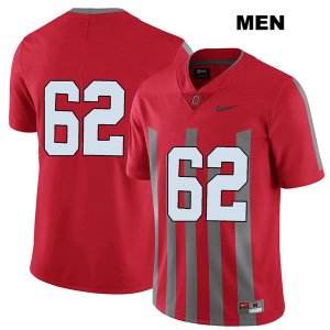 Men's NCAA Ohio State Buckeyes Brandon Pahl #62 College Stitched Elite No Name Authentic Nike Red Football Jersey SP20V21ZD